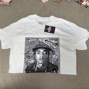 The Marathon Clothing White Tee with Black Graphic Design